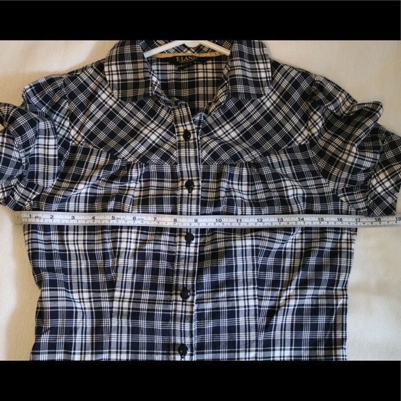 Short sleeve black and white flannel shirt - Picture 5 of 7